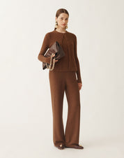 Wool and Silk Trousers with Sequins