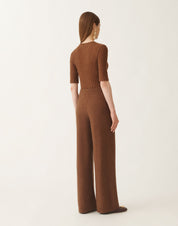 Wool and Silk Trousers with Sequins