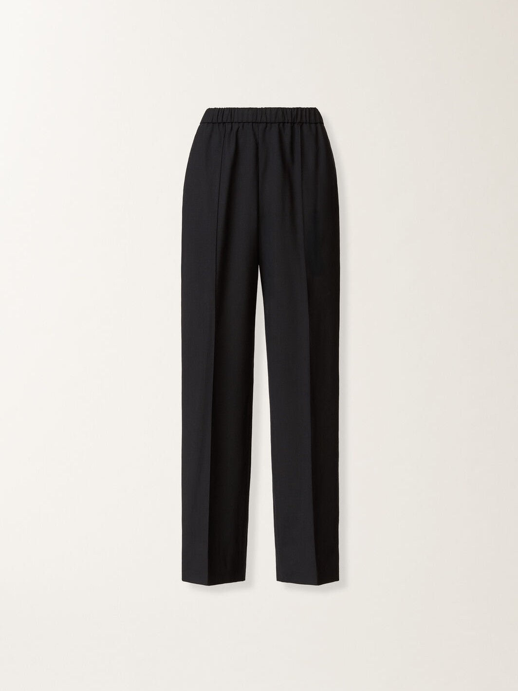 Bistretch wool jogging trousers with filo diamante
