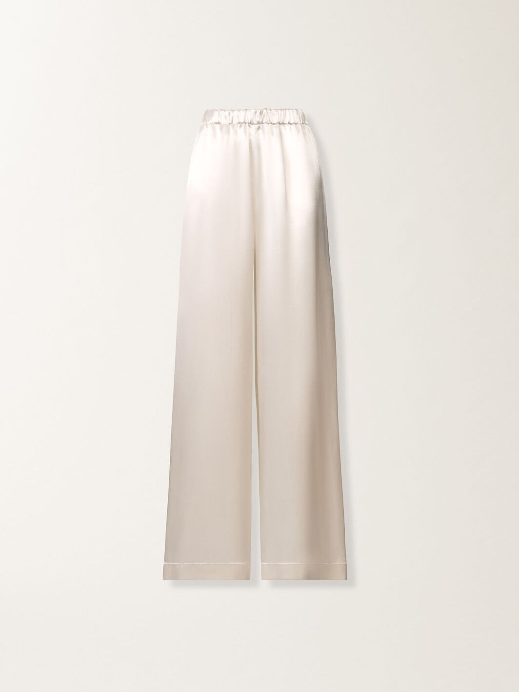 Liquid satin pijama trousers with elastic waistband