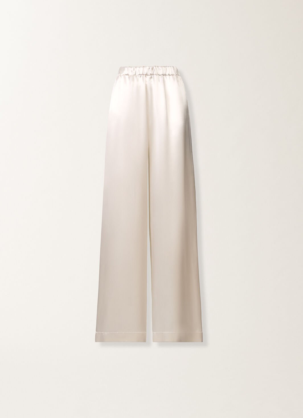 Liquid satin pijama trousers with elastic waistband