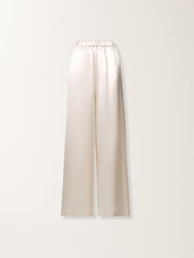 Liquid satin pijama trousers with elastic waistband
