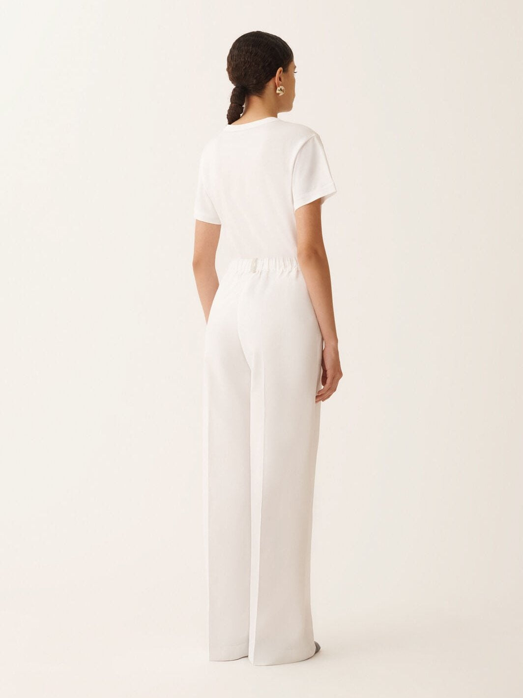 Trevi pants in optical white poplin