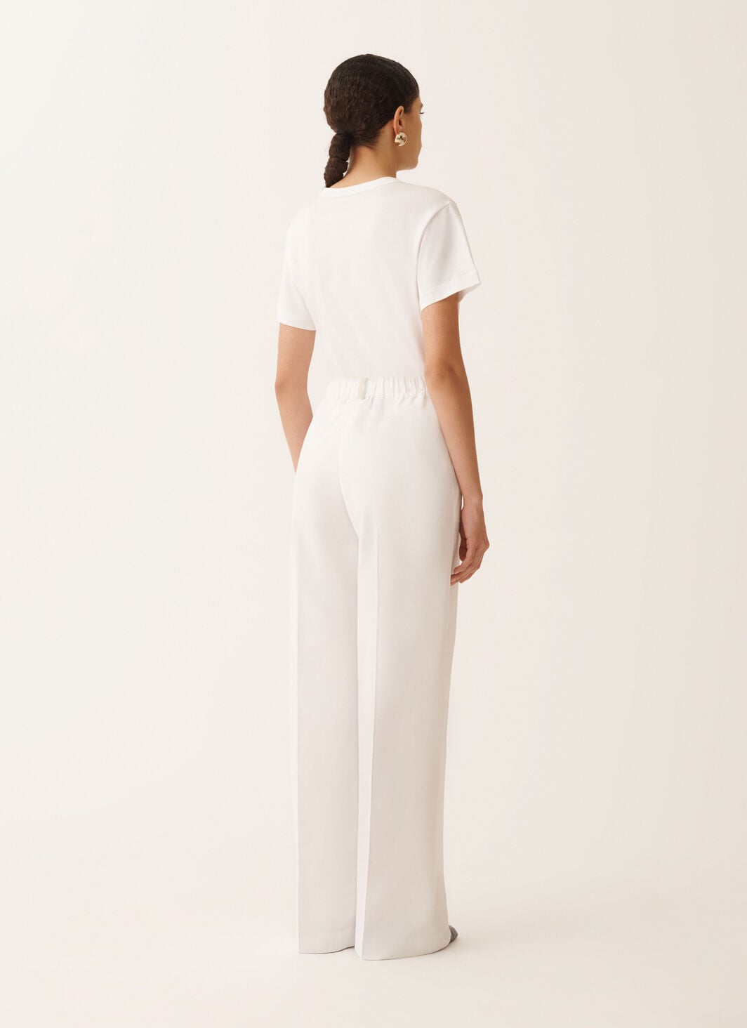 Trevi pants in optical white poplin