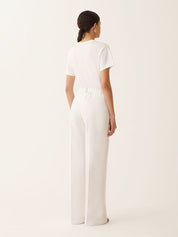 Trevi pants in optical white poplin