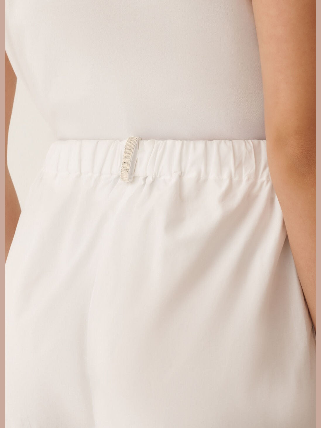 Trevi pants in optical white poplin
