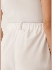 Trevi pants in optical white poplin