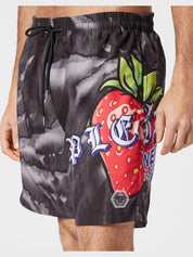 Tie-dye long swim boxers tutti frutti