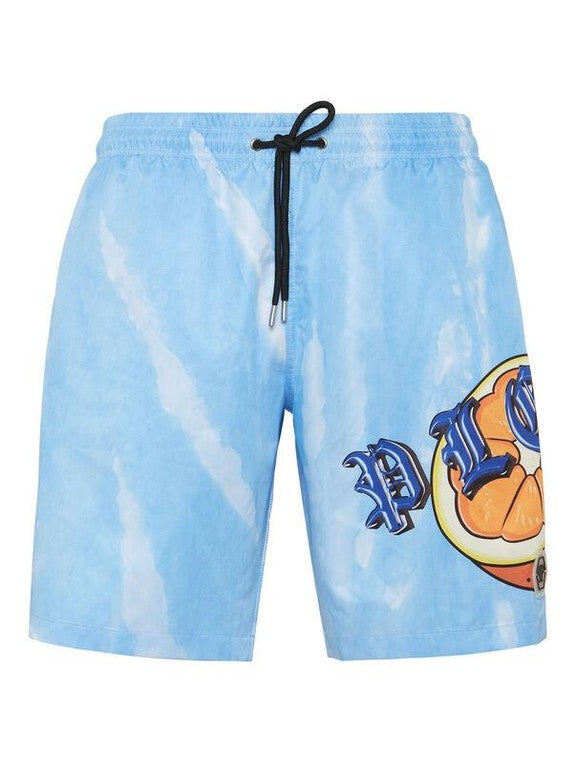Tie-dye long swim boxers tutti frutti
