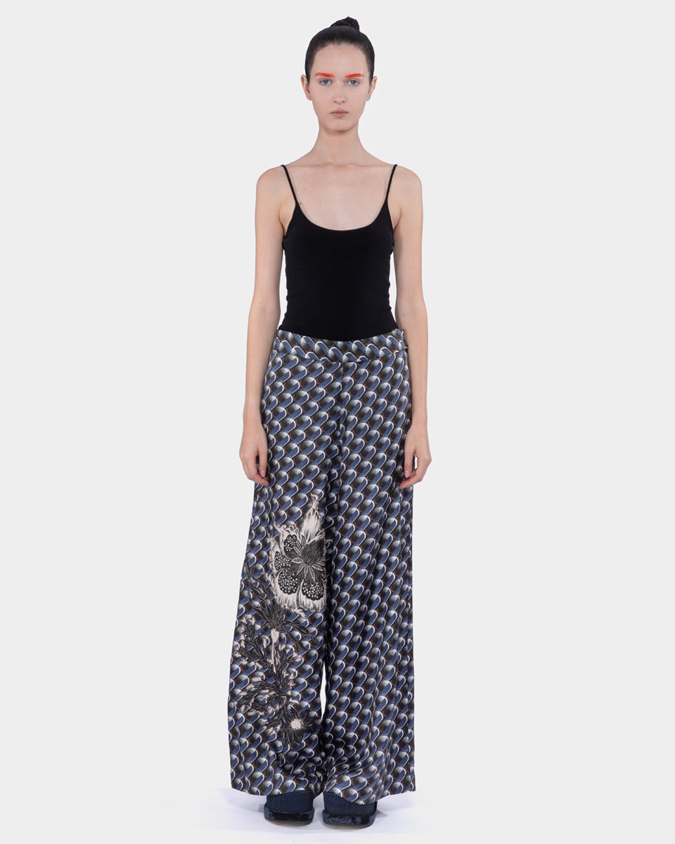 PANAIA TWILL SILK PRINT WIDE LEG LONG PANTS WITH TWILL SILK PRINT
EMBROIDERY APPLIQUÉ