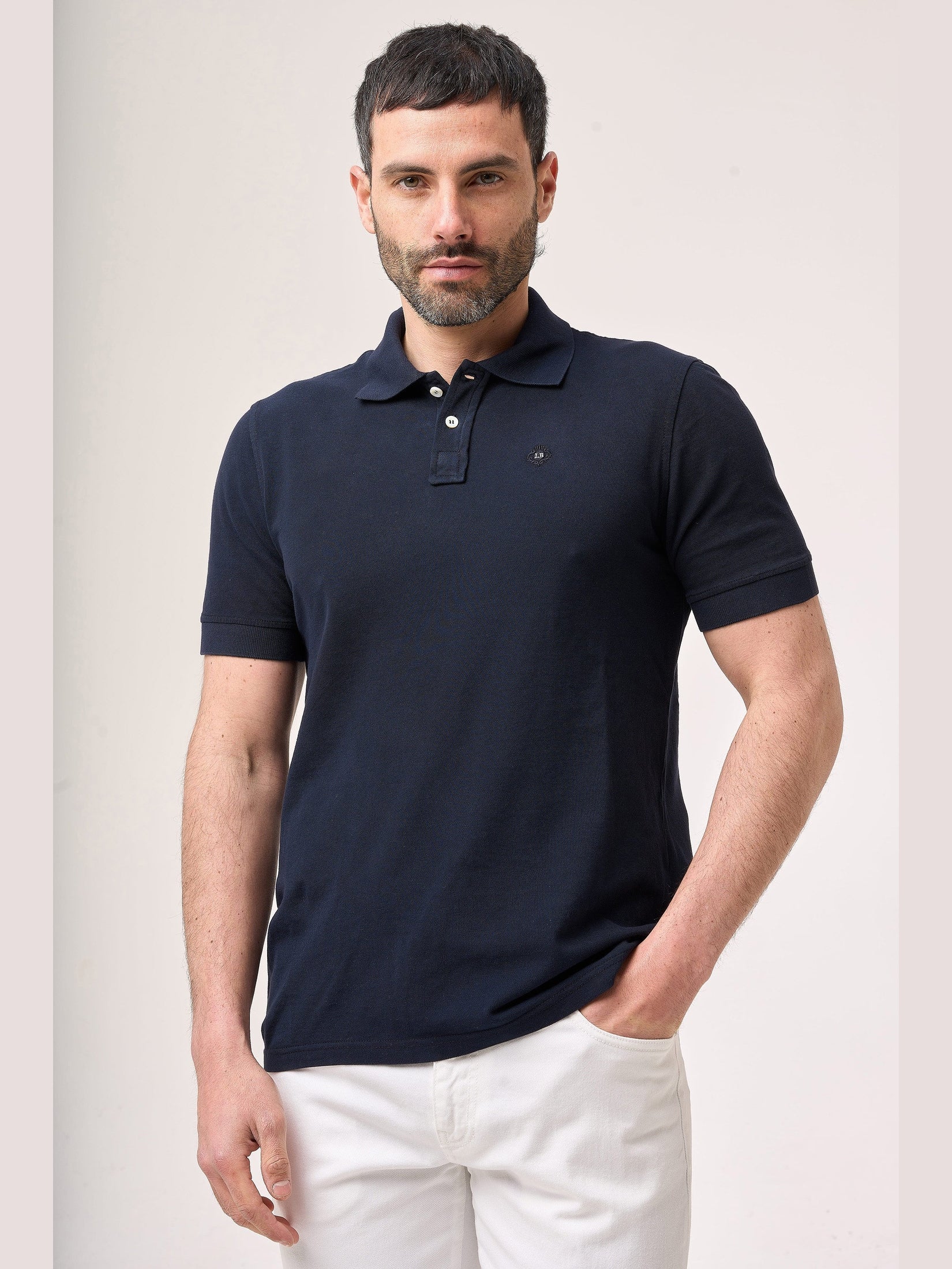 Jersey piquet polo m/m logo