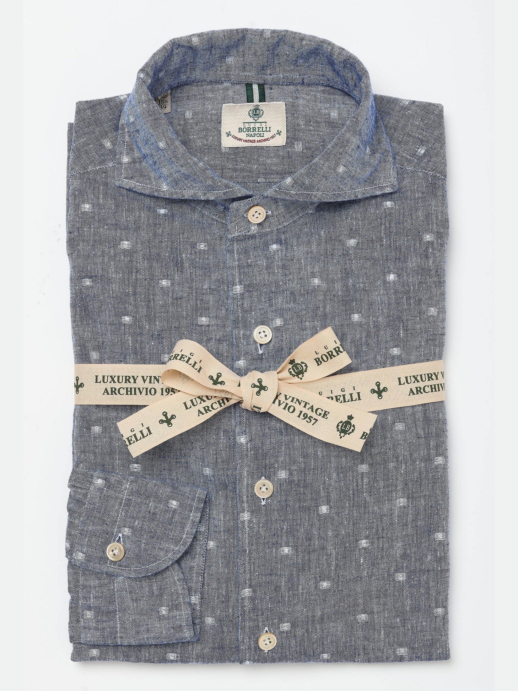 Luxury vintage linen blend shirt