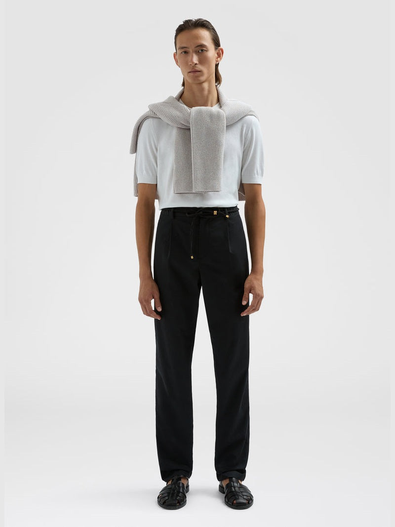 Cotton silk jersey t-shirt off white