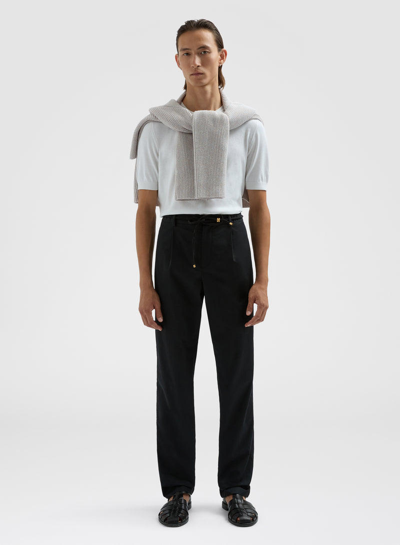 COTTON SILK JERSEY T-SHIRT OFF WHITE