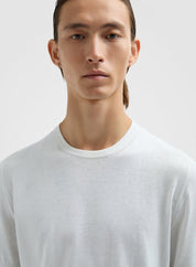 COTTON SILK JERSEY T-SHIRT OFF WHITE