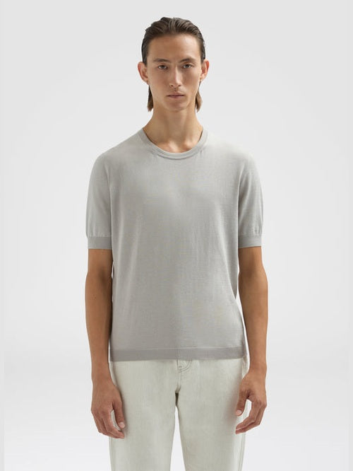 Cotton silk jersey t-shirt