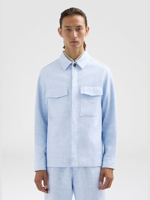 Batavia linen overshirt - light water