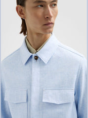 Batavia linen overshirt - light water