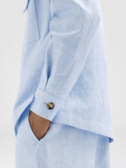 Batavia linen overshirt - light water