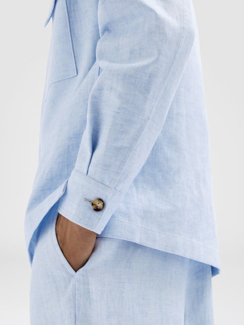Batavia linen overshirt - light water