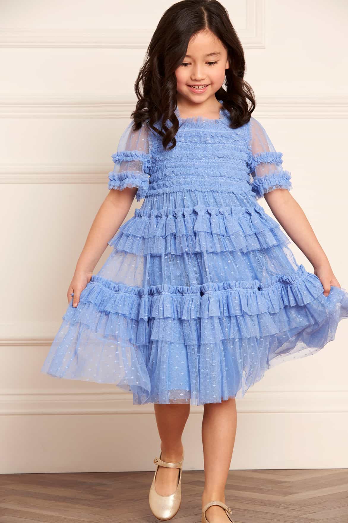 PEACHES SMOCKED KIDS DRESS