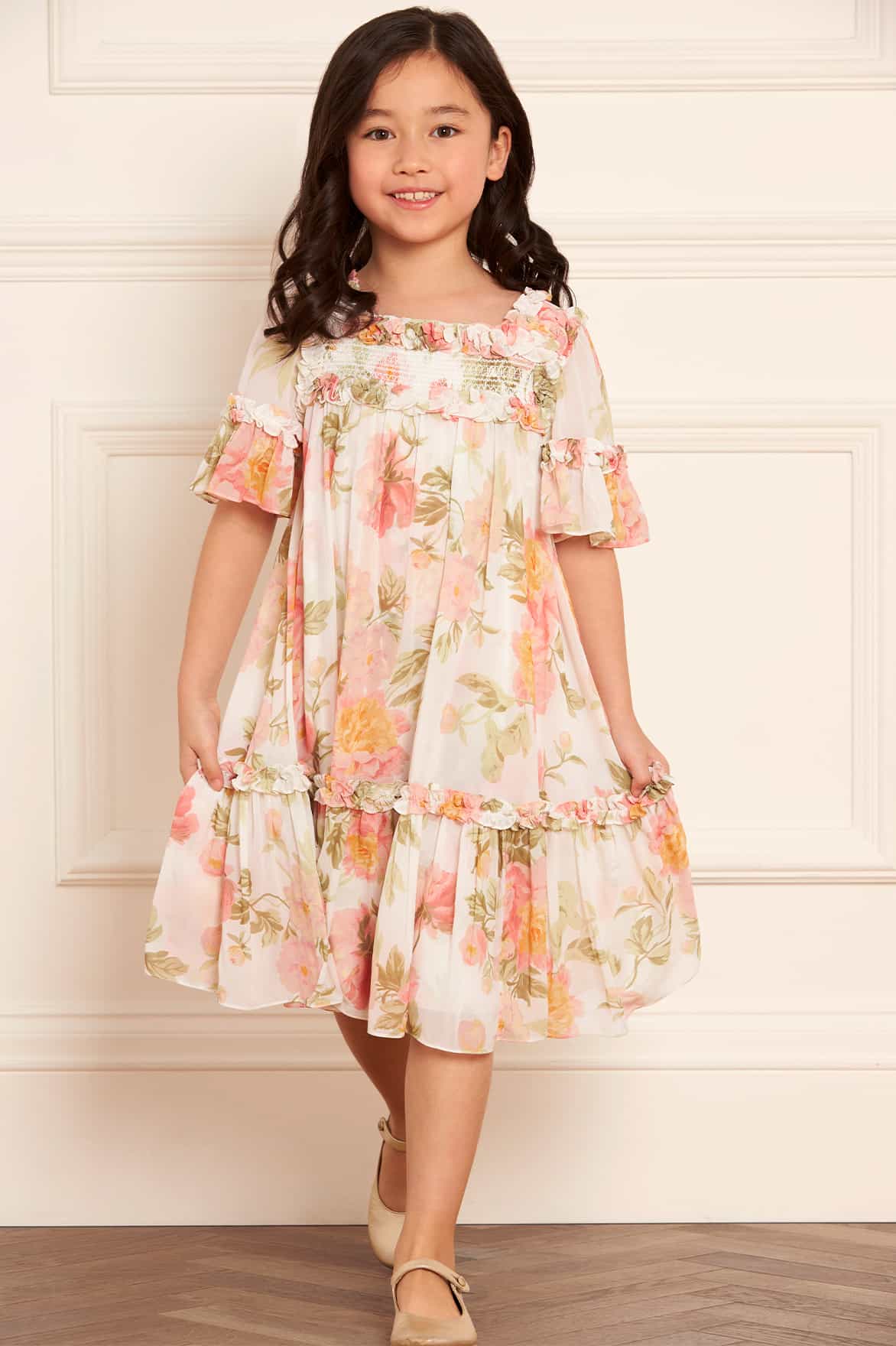 PEONY PROMISE CHIFFON BELLA KIDS DRESS