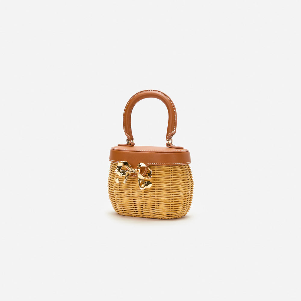 Rattan Bow Basket Bag