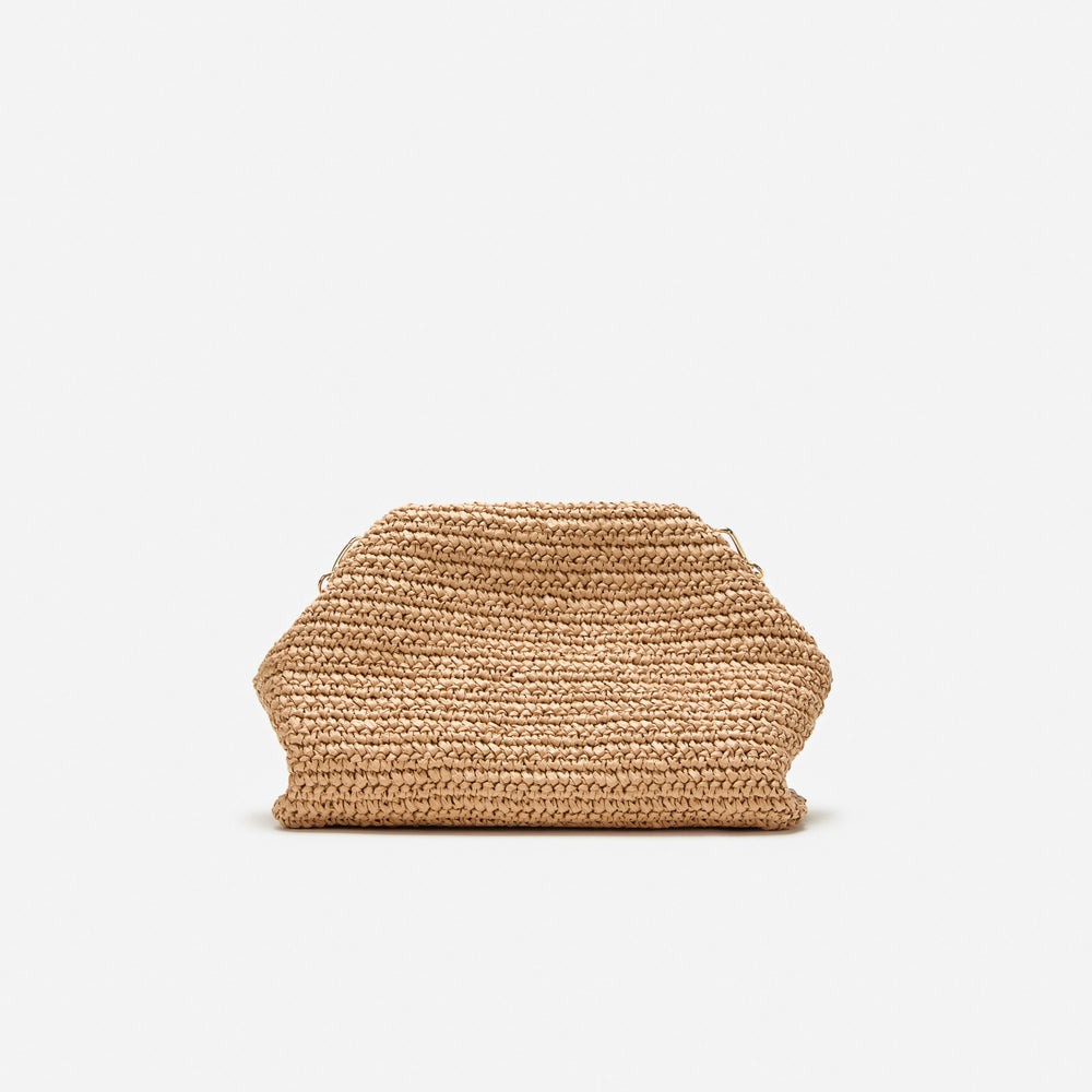 Raffia Charm Shoulder Bag