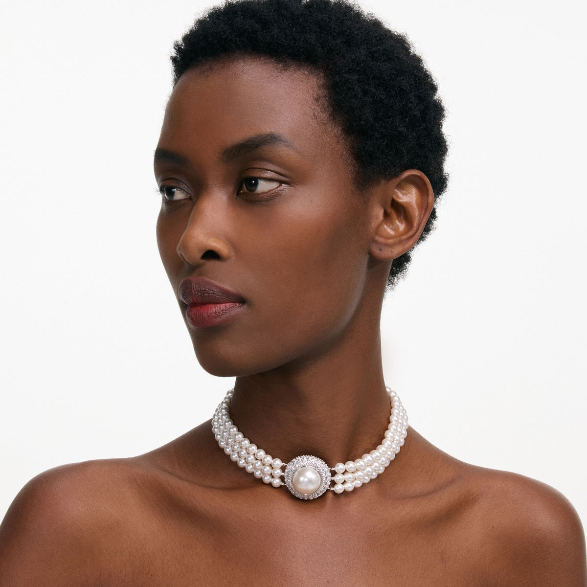 SMALL CRYSTAL PEARL CHOKER
