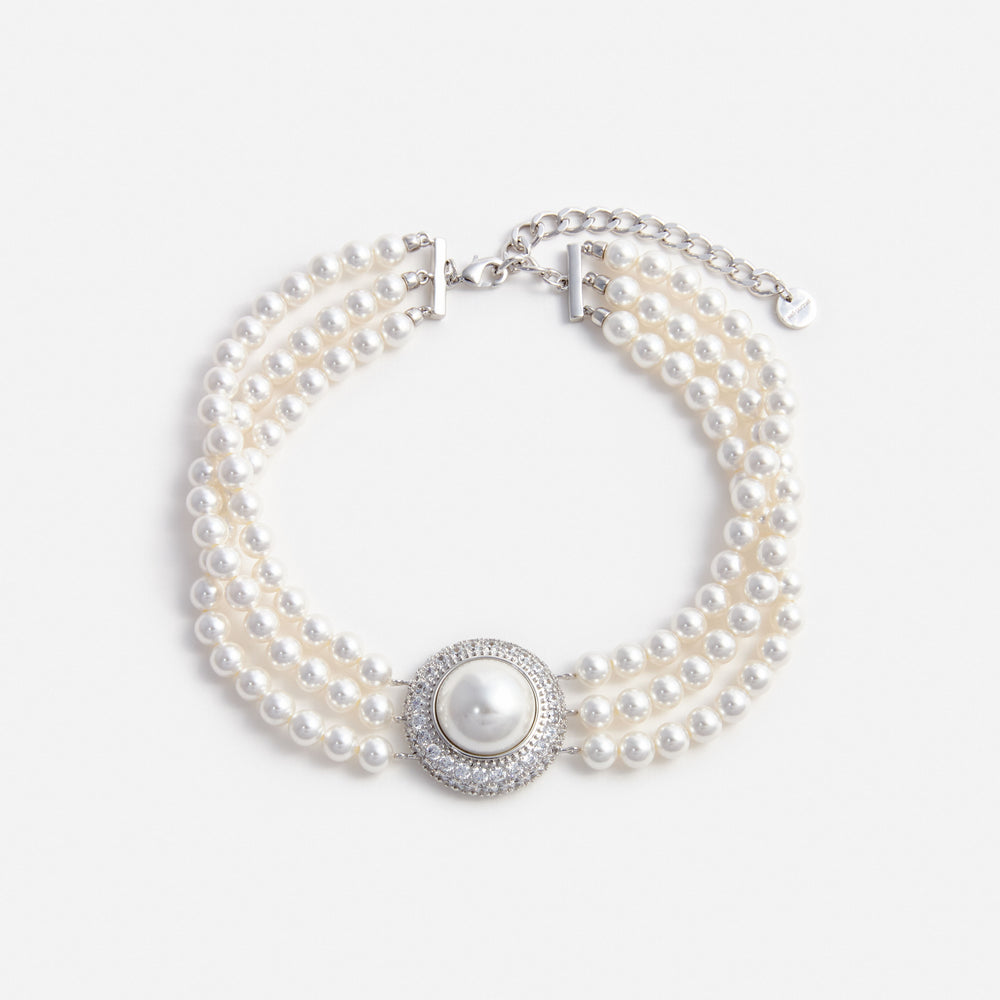 SMALL CRYSTAL PEARL CHOKER