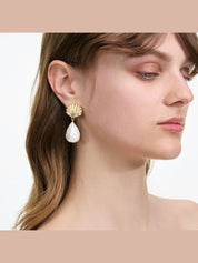 Tiered shell earrings