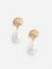 Tiered shell earrings