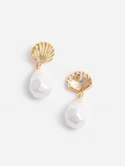 Tiered shell earrings