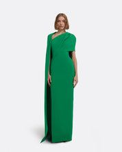 Contessa Long Dress in Jewel Green