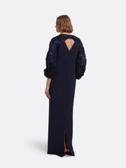 Amiren long dress in navy on maritime
