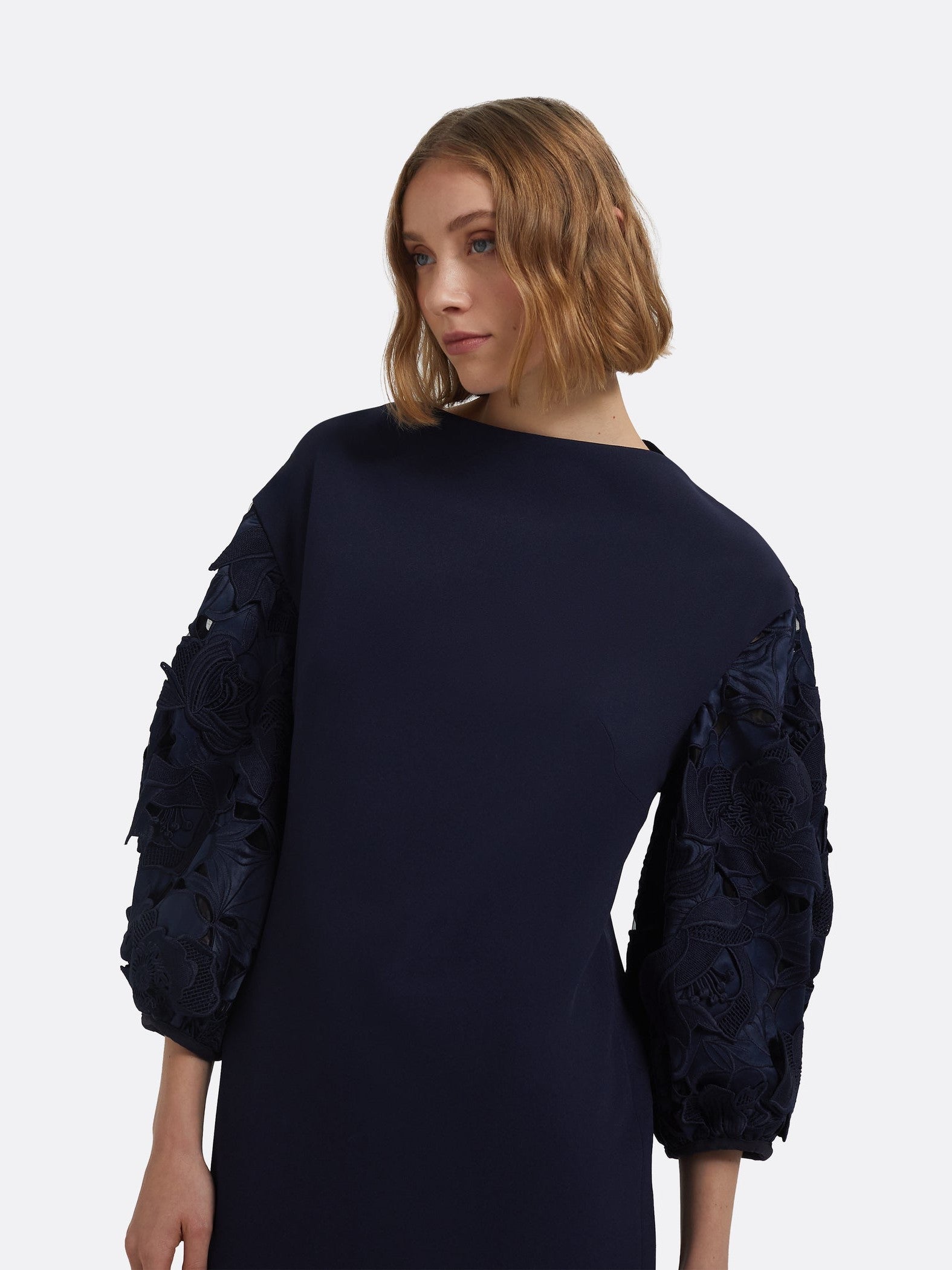 Amiren long dress in navy on maritime