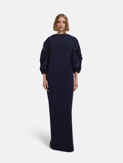 Amiren long dress in navy on maritime