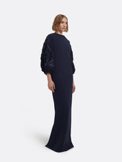 Amiren long dress in navy on maritime