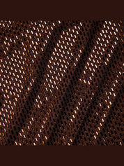 Brown rhinestone racer back maxi dress