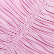 Pink jersey gathered maxi dress