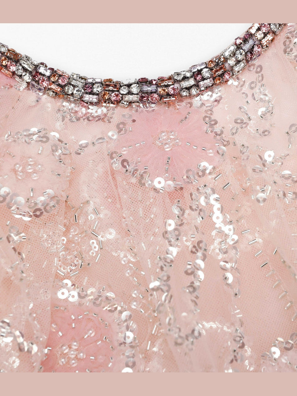 Pink embellished cape midi dress