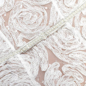 White tulle lace midi dress