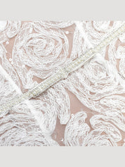 White tulle lace midi dress