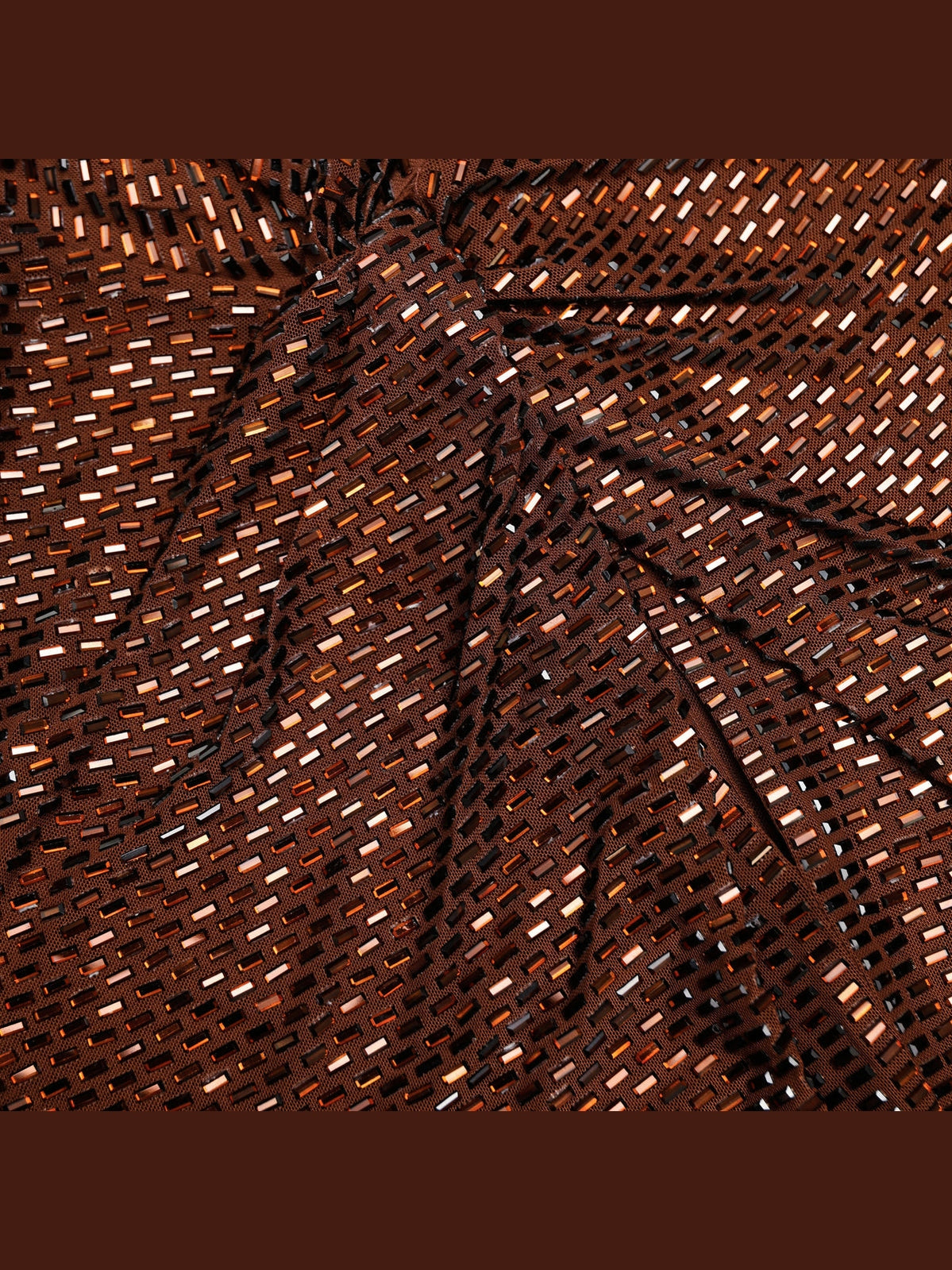 Brown rhinestone maxi dress