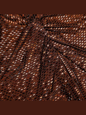 Brown rhinestone maxi dress