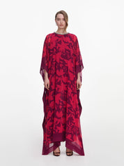 Pink floral kaftan