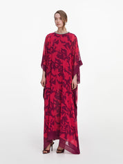 Pink floral kaftan