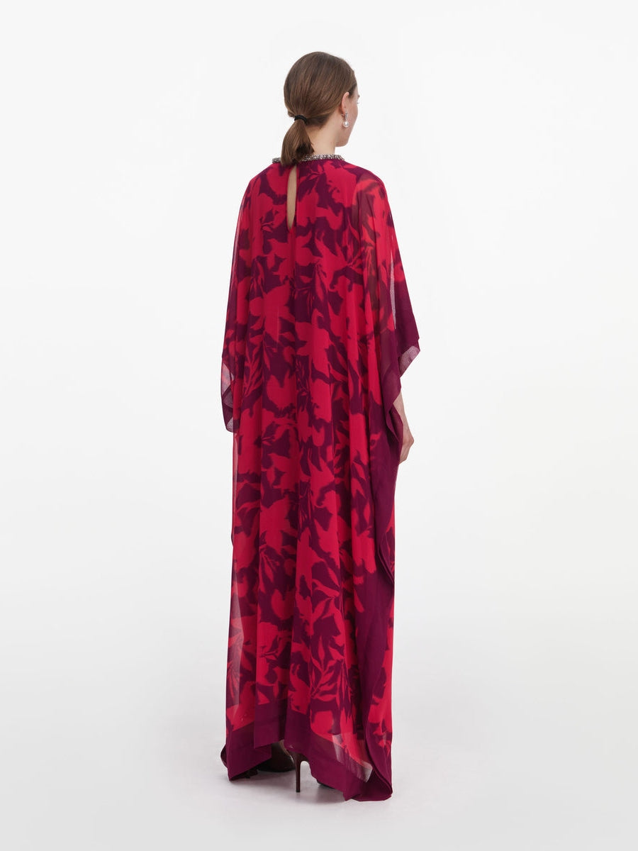 Pink floral kaftan