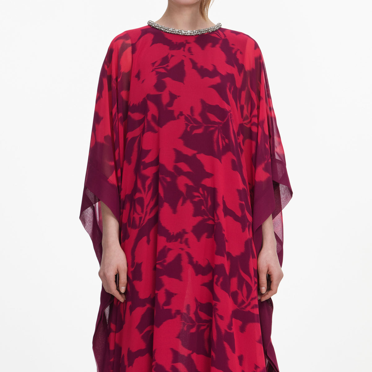 Pink floral kaftan