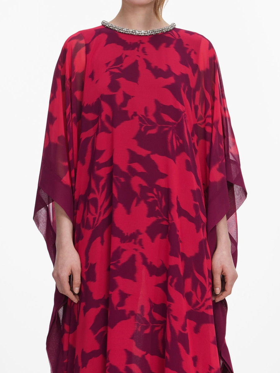 Pink floral kaftan